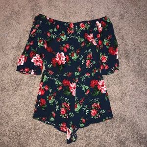 Fashion Nova Navy Blue Romper